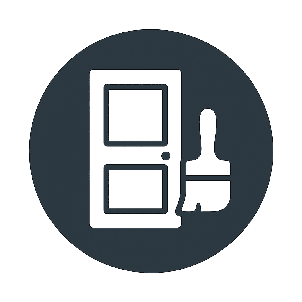 Door and paint brush icon - leads to services page